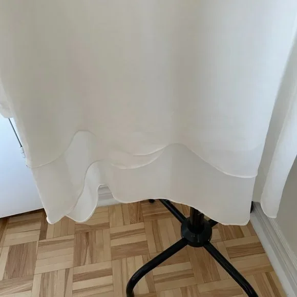 Sheer Long White Blouse with beaded detail - Picture 7 of 7